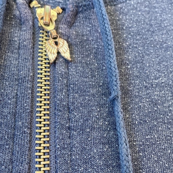 Victoria’s Secret Classic Zip Hoodie Jacket Ombre Glitter Love L - Picture 2 of 9